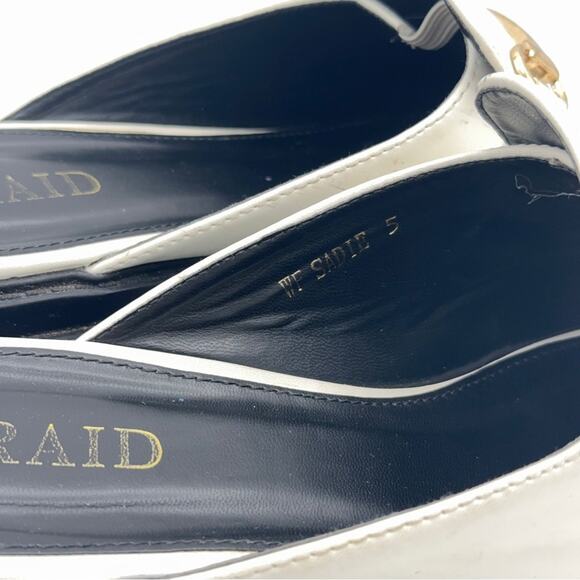 ASOS x RAID Sadie Chunky Loafer Mules Horsebit White Sz 7 - Picture 5 of 8